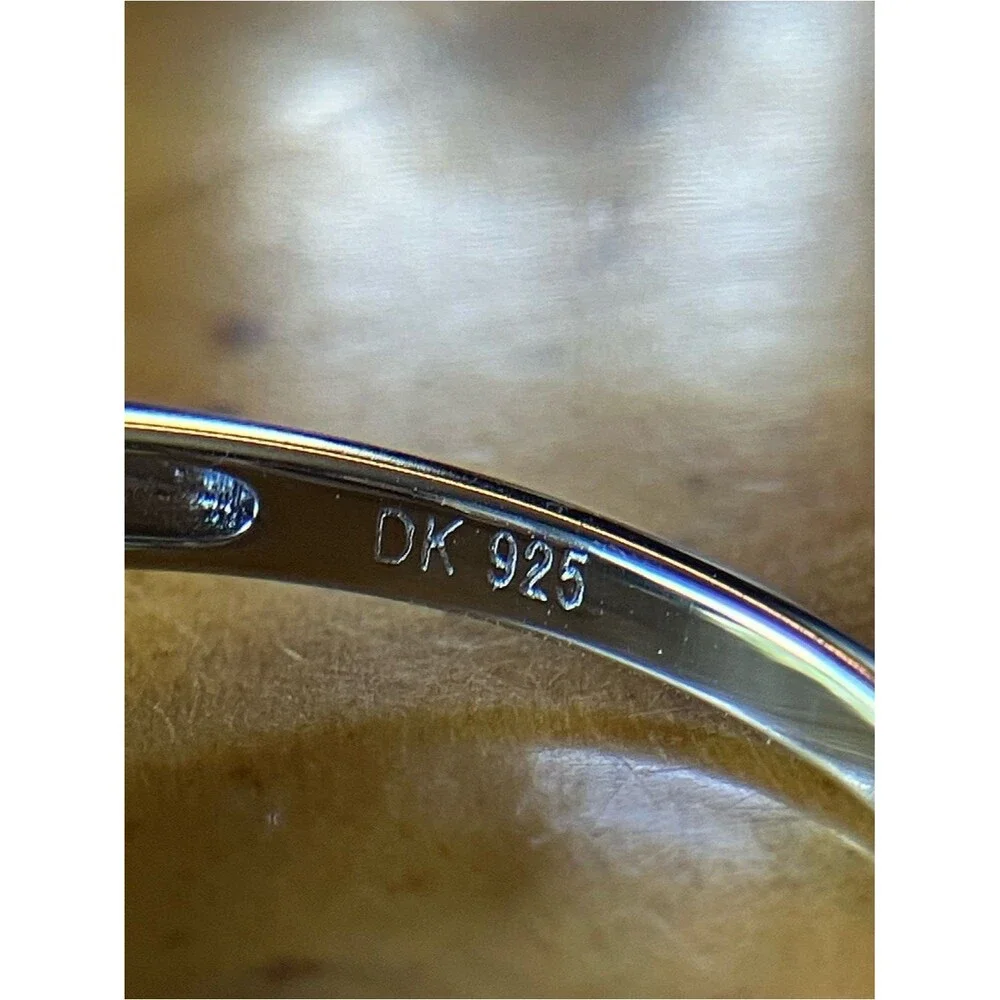 Natural Black Spinel Sterling Silver Ring Size 8